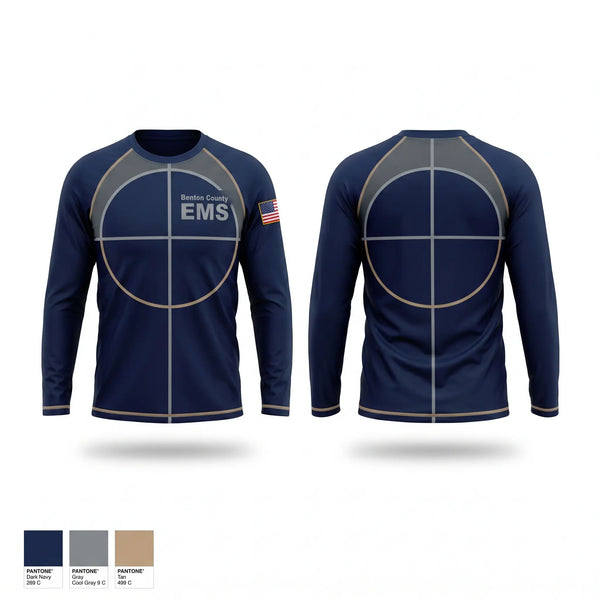 Long Sleeve Performance Shirt, Benton County E.M.S., EMS/EMT, Teamtime, Team time, sublimation, custom sports apparel, team uniforms, spirit wear, spiritwear, sports uniforms, custom shirts, team store, custom team store, fundraiser sports, apparel fundraiser