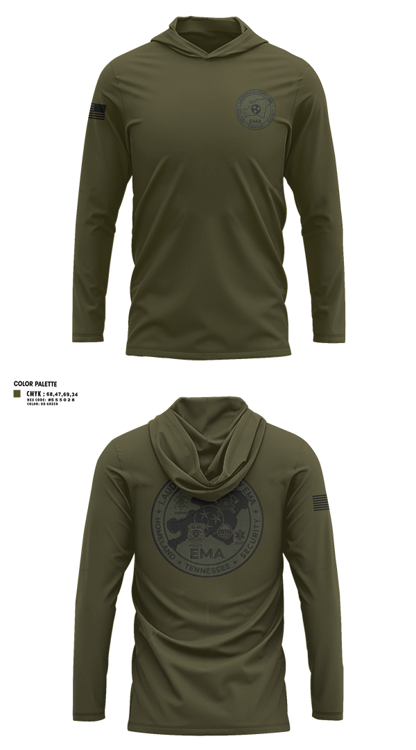Long Sleeve Hooded Sun Shirt, Lauderdale County Emergency Management Homeland Securtiy, Fire Department, Teamtime, Team time, sublimation, custom sports apparel, team uniforms, spirit wear, spiritwear, sports uniforms, custom shirts, team store, custom team store, fundraiser sports, apparel fundraiser