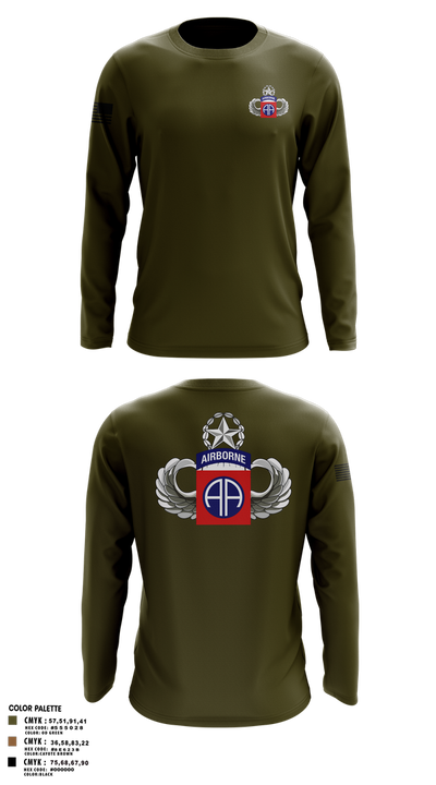 HHC 82nd ABN Division 95821986 Long Sleeve Performance Shirt 1