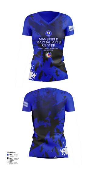 Womens Short Sleeve Vneck Shirt, Mansfield Martial Arts Center, , Teamtime, Team time, sublimation, custom sports apparel, team uniforms, spirit wear, spiritwear, sports uniforms, custom shirts, team store, custom team store, fundraiser sports, apparel fundraiser