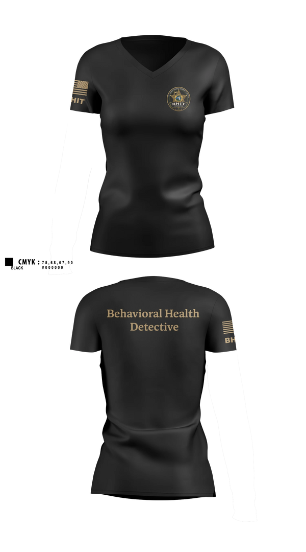 Womens Short Sleeve Vneck Shirt, BHIT, Police, Teamtime, Team time, sublimation, custom sports apparel, team uniforms, spirit wear, spiritwear, sports uniforms, custom shirts, team store, custom team store, fundraiser sports, apparel fundraiser
