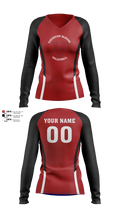 Visitation Blazers Volleyball Women's Long Sleeve V-neck Shirt - 1