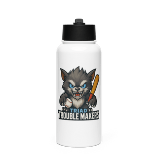 Troublemakers Stainless Steel Water Bottle with a Straw Lid