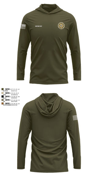 Long Sleeve Performance Shirt with hood, Bollinger County Sheriff’s Office, Police, Teamtime, Team time, sublimation, custom sports apparel, team uniforms, spirit wear, spiritwear, sports uniforms, custom shirts, team store, custom team store, fundraiser sports, apparel fundraiser