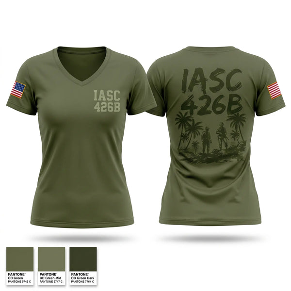 Womens Short Sleeve Vneck Shirt, IASC 4-26B, Marines, Teamtime, Team time, sublimation, custom sports apparel, team uniforms, spirit wear, spiritwear, sports uniforms, custom shirts, team store, custom team store, fundraiser sports, apparel fundraiser