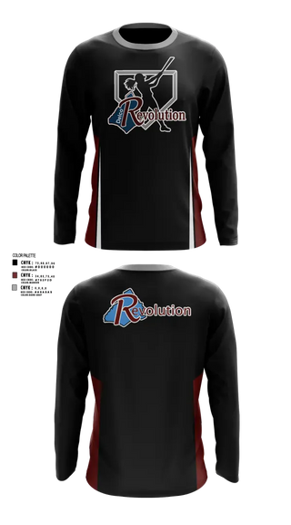 Long Sleeve Performance Shirt, Revolution Delco 14U White, Softball, Teamtime, Team time, sublimation, custom sports apparel, team uniforms, spirit wear, spiritwear, sports uniforms, custom shirts, team store, custom team store, fundraiser sports, apparel fundraiser