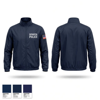 Windbreaker, SPARTA POLICE, Police, Teamtime, Team time, sublimation, custom sports apparel, team uniforms, spirit wear, spiritwear, sports uniforms, custom shirts, team store, custom team store, fundraiser sports, apparel fundraiser