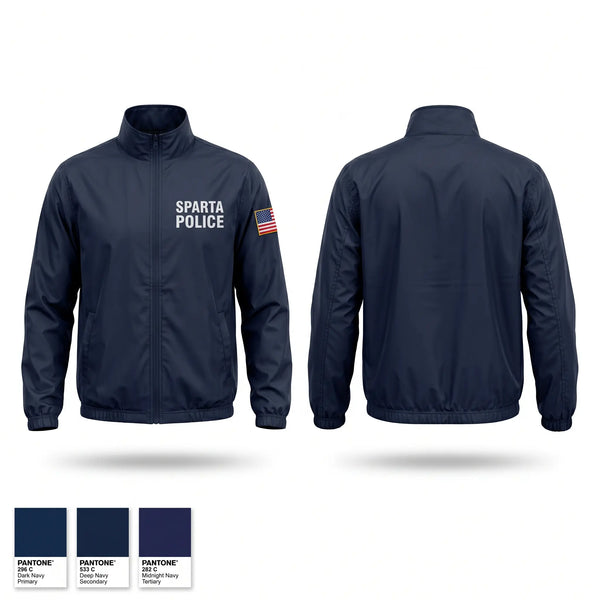 Windbreaker, SPARTA POLICE, Police, Teamtime, Team time, sublimation, custom sports apparel, team uniforms, spirit wear, spiritwear, sports uniforms, custom shirts, team store, custom team store, fundraiser sports, apparel fundraiser