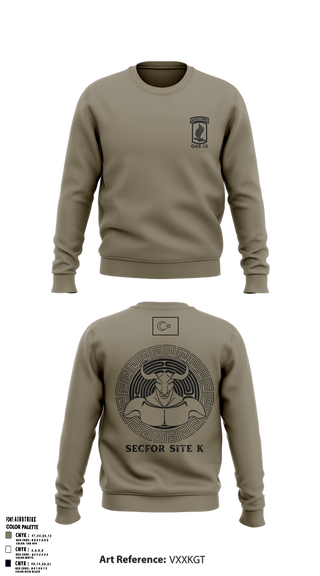 Crew Neck Sweatshirt, 173RD SECFOR OAS IX, Army, Teamtime, Team time, sublimation, custom sports apparel, team uniforms, spirit wear, spiritwear, sports uniforms, custom shirts, team store, custom team store, fundraiser sports, apparel fundraiser