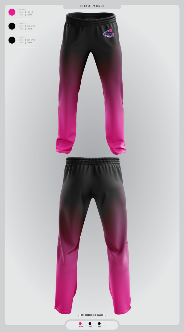 Sweatpants, Lady Storm, Women's Basketball, Teamtime, Team time, sublimation, custom sports apparel, team uniforms, spirit wear, spiritwear, sports uniforms, custom shirts, team store, custom team store, fundraiser sports, apparel fundraiser