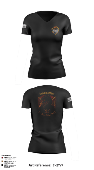 Womens Short Sleeve Vneck Shirt, Bravo 3-6 ADA, Army, Teamtime, Team time, sublimation, custom sports apparel, team uniforms, spirit wear, spiritwear, sports uniforms, custom shirts, team store, custom team store, fundraiser sports, apparel fundraiser