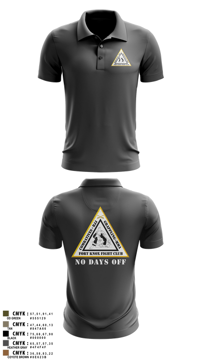 Fort Knox Fight Club Short Sleeve Performance Polo - 5