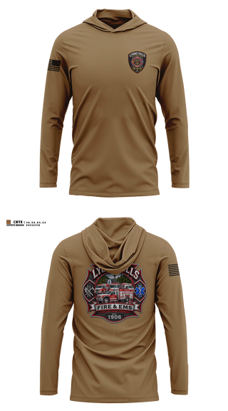 Long Sleeve hooded sunshirt, Lyons falls fire, Fire Department, Teamtime, Team time, sublimation, custom sports apparel, team uniforms, spirit wear, spiritwear, sports uniforms, custom shirts, team store, custom team store, fundraiser sports, apparel fundraiser