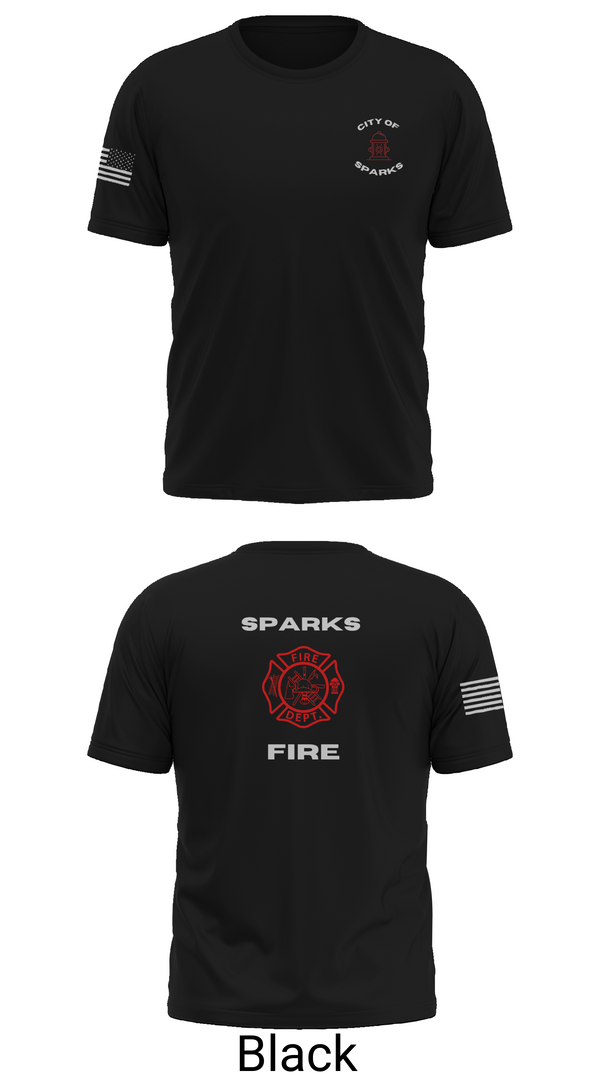 Old School Cotton Feel Shirt, Sparks Fire Department, Fire Department, Teamtime, Team time, sublimation, custom sports apparel, team uniforms, spirit wear, spiritwear, sports uniforms, custom shirts, team store, custom team store, fundraiser sports, apparel fundraiser