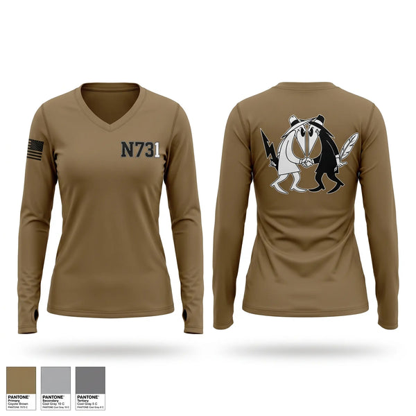 Womens Long Sleeve Vneck Shirt, N731, Navy, Teamtime, Team time, sublimation, custom sports apparel, team uniforms, spirit wear, spiritwear, sports uniforms, custom shirts, team store, custom team store, fundraiser sports, apparel fundraiser