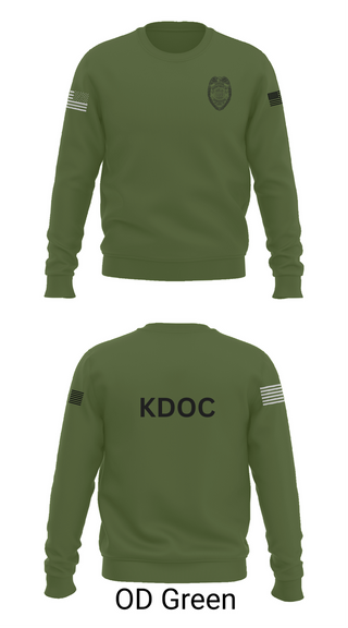 Crew Neck Sweatshirt, KDOC, Police, Teamtime, Team time, sublimation, custom sports apparel, team uniforms, spirit wear, spiritwear, sports uniforms, custom shirts, team store, custom team store, fundraiser sports, apparel fundraiser