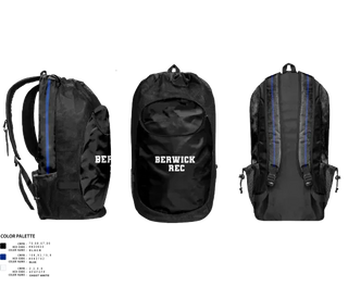 Gear Bag, Berwick Rec, Men's Basketball, Teamtime, Team time, sublimation, custom sports apparel, team uniforms, spirit wear, spiritwear, sports uniforms, custom shirts, team store, custom team store, fundraiser sports, apparel fundraiser