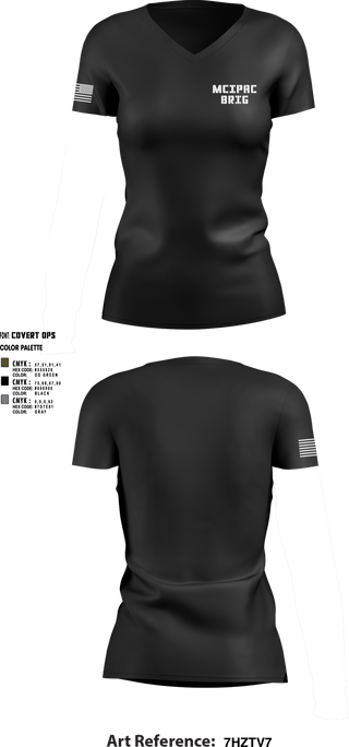 Womens Short Sleeve Vneck Shirt, MCIPAC Brig, , Teamtime, Team time, sublimation, custom sports apparel, team uniforms, spirit wear, spiritwear, sports uniforms, custom shirts, team store, custom team store, fundraiser sports, apparel fundraiser