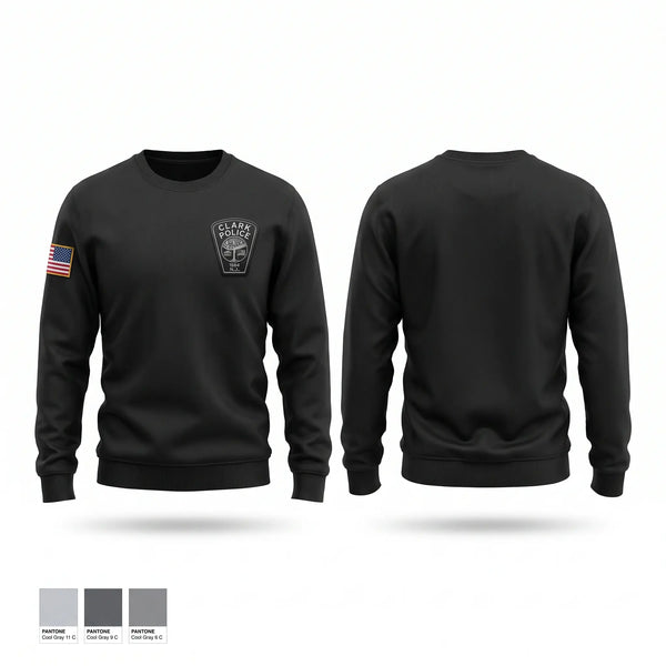 Crew Neck Sweatshirt, Clark DB, Police, Teamtime, Team time, sublimation, custom sports apparel, team uniforms, spirit wear, spiritwear, sports uniforms, custom shirts, team store, custom team store, fundraiser sports, apparel fundraiser