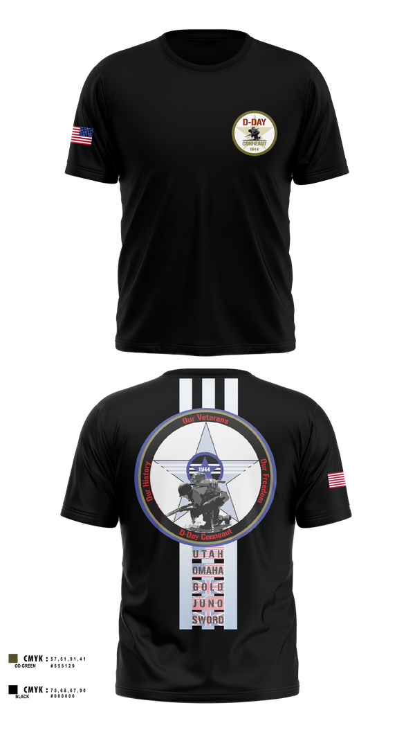 Old School Cotton Feel Shirt, D-Day Ohio, Inc, , Teamtime, Team time, sublimation, custom sports apparel, team uniforms, spirit wear, spiritwear, sports uniforms, custom shirts, team store, custom team store, fundraiser sports, apparel fundraiser