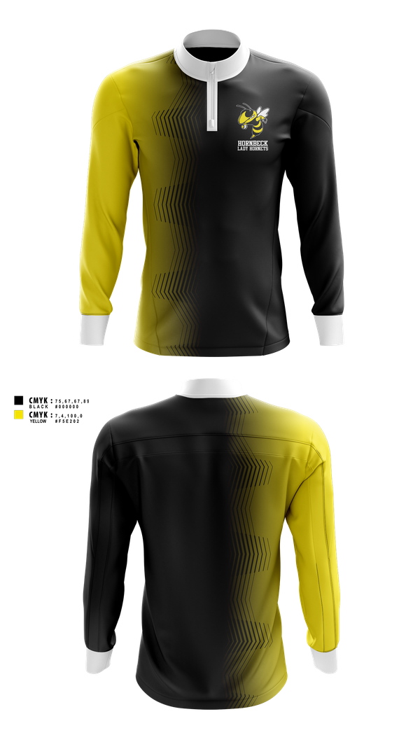 Quarter Zip Jacket, Hornbeck Lady Hornets, Softball, Teamtime, Team time, sublimation, custom sports apparel, team uniforms, spirit wear, spiritwear, sports uniforms, custom shirts, team store, custom team store, fundraiser sports, apparel fundraiser