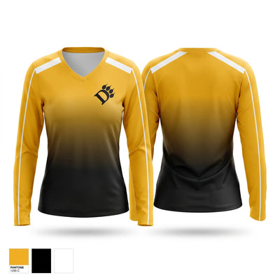Ohio Dominican University Panthers Women's Long Sleeve V-neck Shirt - 1