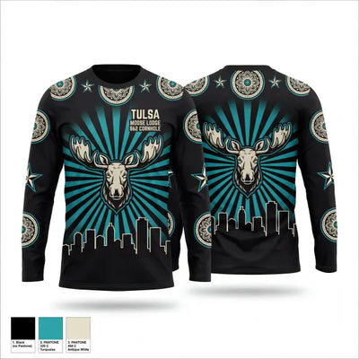 Tulsa Moose Lodge #862 Cornhole 88909916 Long Sleeve Performance Shirt 1