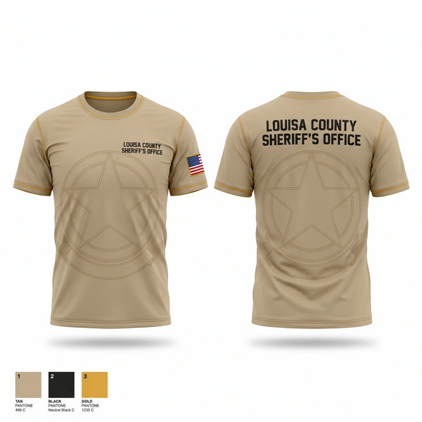 Old School Cotton Feel Shirt, Louisa County Sheriff's Office, Police, Teamtime, Team time, sublimation, custom sports apparel, team uniforms, spirit wear, spiritwear, sports uniforms, custom shirts, team store, custom team store, fundraiser sports, apparel fundraiser