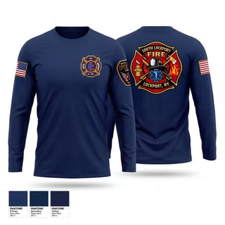 Long Sleeve Performance Shirt, South Lockport Fire Company, Fire Department, Teamtime, Team time, sublimation, custom sports apparel, team uniforms, spirit wear, spiritwear, sports uniforms, custom shirts, team store, custom team store, fundraiser sports, apparel fundraiser