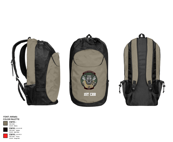 Gear Bag, 1st CRR, Marines, Teamtime, Team time, sublimation, custom sports apparel, team uniforms, spirit wear, spiritwear, sports uniforms, custom shirts, team store, custom team store, fundraiser sports, apparel fundraiser