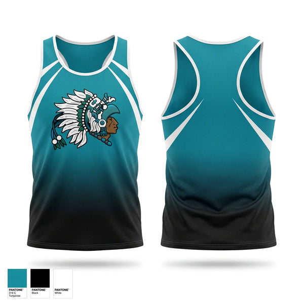 Mens Track Singlet, Mendota Aztecs, Track & Field, Teamtime, Team time, sublimation, custom sports apparel, team uniforms, spirit wear, spiritwear, sports uniforms, custom shirts, team store, custom team store, fundraiser sports, apparel fundraiser