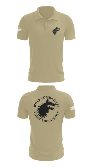 Short Sleeve Performance Polo, Wolf Combatives, Army, Teamtime, Team time, sublimation, custom sports apparel, team uniforms, spirit wear, spiritwear, sports uniforms, custom shirts, team store, custom team store, fundraiser sports, apparel fundraiser