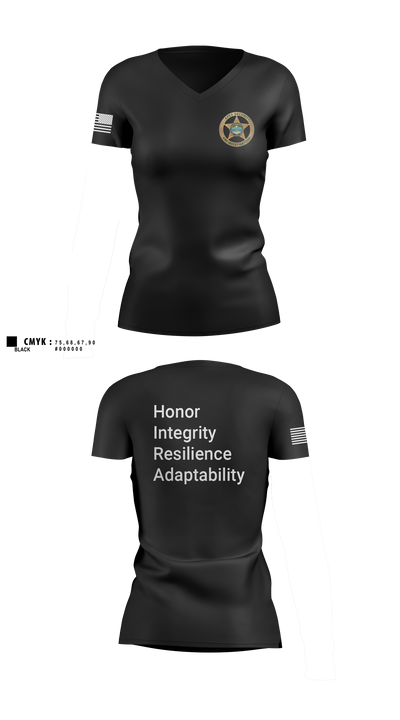 Apex Security and Investigations Women's Short Sleeve V-neck Shirt - 2