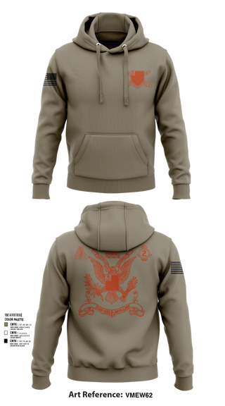 Hoodie, 2nd Battalion 222nd Field Artillery, , Teamtime, Team time, sublimation, custom sports apparel, team uniforms, spirit wear, spiritwear, sports uniforms, custom shirts, team store, custom team store, fundraiser sports, apparel fundraiser