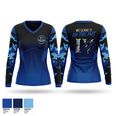 imperial valley wrestling empire Women's Long Sleeve V-neck Shirt - 1