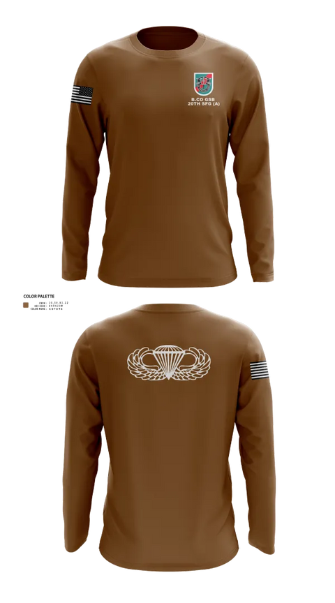 Long Sleeve Performance Shirt, B.CO GSB 20th SFG(A), , Teamtime, Team time, sublimation, custom sports apparel, team uniforms, spirit wear, spiritwear, sports uniforms, custom shirts, team store, custom team store, fundraiser sports, apparel fundraiser