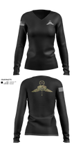 Military Free fall school 40618310 Women's Long Sleeve V-neck Shirt - 21