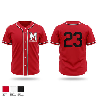 Full Button Baseball Jersey, McEwen Baseball, Baseball, Teamtime, Team time, sublimation, custom sports apparel, team uniforms, spirit wear, spiritwear, sports uniforms, custom shirts, team store, custom team store, fundraiser sports, apparel fundraiser
