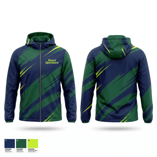 Windbreaker, Donut Operators, Baseball, Teamtime, Team time, sublimation, custom sports apparel, team uniforms, spirit wear, spiritwear, sports uniforms, custom shirts, team store, custom team store, fundraiser sports, apparel fundraiser