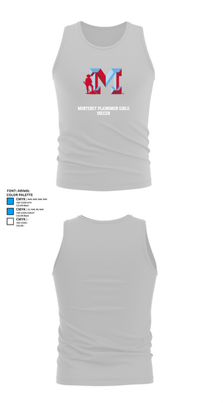 Tank Top, Monterey Plainsmen Girls Soccer, Women's Soccer, Teamtime, Team time, sublimation, custom sports apparel, team uniforms, spirit wear, spiritwear, sports uniforms, custom shirts, team store, custom team store, fundraiser sports, apparel fundraiser