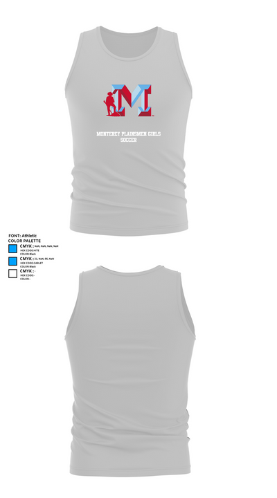 Monterey Plainsmen Girls Soccer 65862405 Tank Top - 13