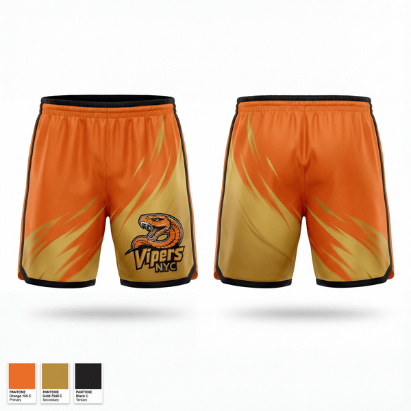 Athletic Shorts With Pockets, Vipers Nyc, Men's Basketball, Teamtime, Team time, sublimation, custom sports apparel, team uniforms, spirit wear, spiritwear, sports uniforms, custom shirts, team store, custom team store, fundraiser sports, apparel fundraiser