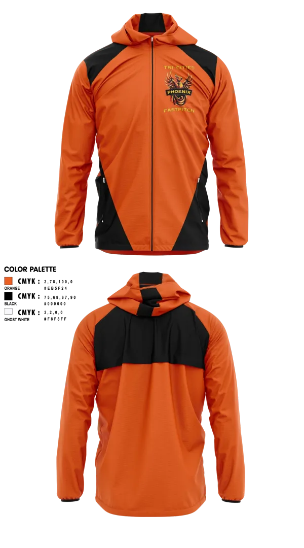 Windbreaker, Tri-Cities Phoenix, Softball, Teamtime, Team time, sublimation, custom sports apparel, team uniforms, spirit wear, spiritwear, sports uniforms, custom shirts, team store, custom team store, fundraiser sports, apparel fundraiser