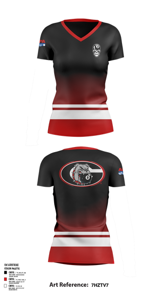 Womens Short Sleeve Vneck Shirt, Georgia’s Bulldogs, Spirit Store, Teamtime, Team time, sublimation, custom sports apparel, team uniforms, spirit wear, spiritwear, sports uniforms, custom shirts, team store, custom team store, fundraiser sports, apparel fundraiser