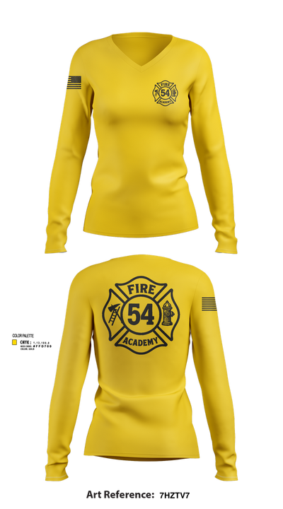 Class #54 78762440 Women's Long Sleeve V-neck Shirt - 103