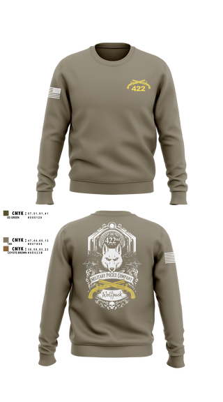 Crew Neck Sweatshirt, 422nd Military Police Company, Army, Teamtime, Team time, sublimation, custom sports apparel, team uniforms, spirit wear, spiritwear, sports uniforms, custom shirts, team store, custom team store, fundraiser sports, apparel fundraiser