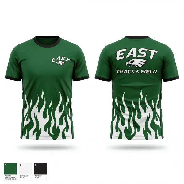 Old School Cotton Feel Shirt, East Henderson High School, Track & Field, Teamtime, Team time, sublimation, custom sports apparel, team uniforms, spirit wear, spiritwear, sports uniforms, custom shirts, team store, custom team store, fundraiser sports, apparel fundraiser