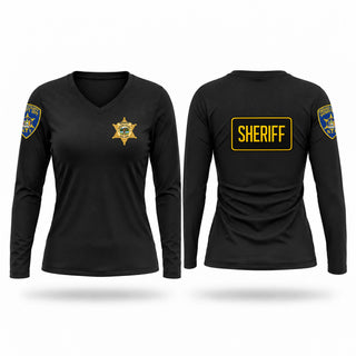 Womens Long Sleeve Vneck Shirt, Ontario county sheriff’s office, Police, Teamtime, Team time, sublimation, custom sports apparel, team uniforms, spirit wear, spiritwear, sports uniforms, custom shirts, team store, custom team store, fundraiser sports, apparel fundraiser