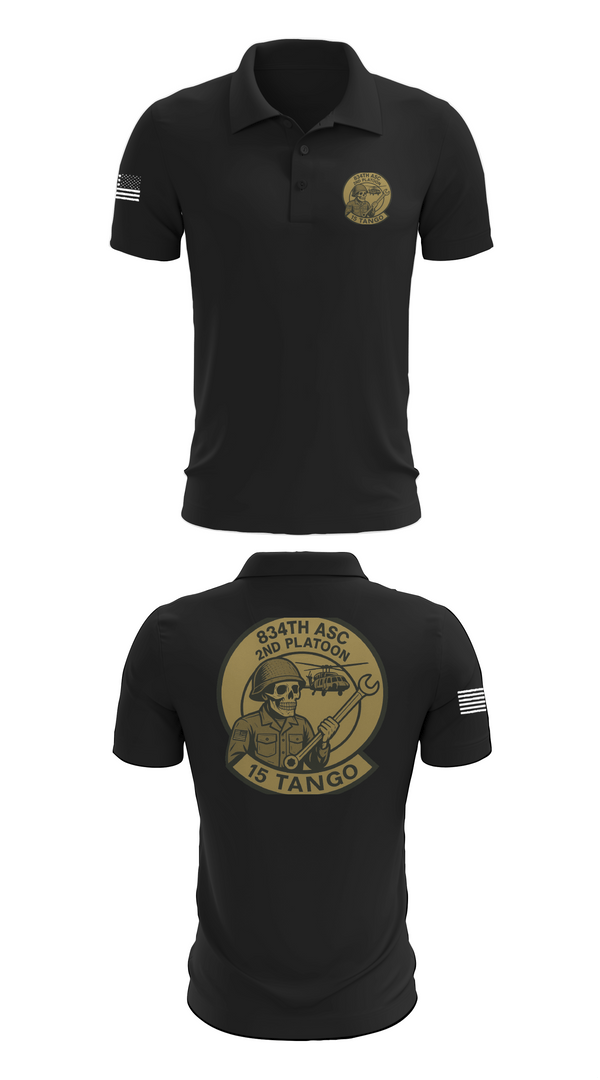 Short Sleeve Performance Polo, B-Co 834th ASB, National Guard, Teamtime, Team time, sublimation, custom sports apparel, team uniforms, spirit wear, spiritwear, sports uniforms, custom shirts, team store, custom team store, fundraiser sports, apparel fundraiser