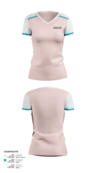 Womens Short Sleeve Vneck Shirt, Eagles, Women's Soccer, Teamtime, Team time, sublimation, custom sports apparel, team uniforms, spirit wear, spiritwear, sports uniforms, custom shirts, team store, custom team store, fundraiser sports, apparel fundraiser